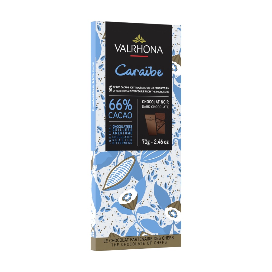 Valrhona Bar Caraibe 66% 70g (12stk/ks)