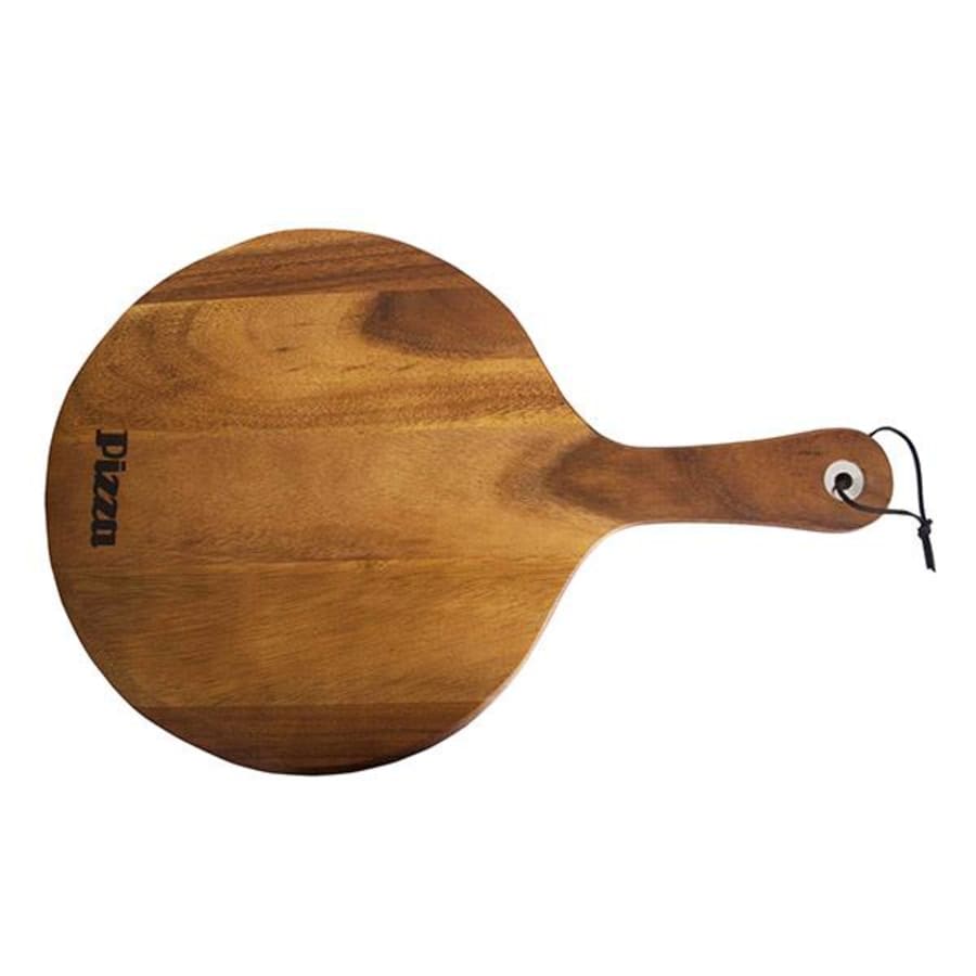 Viðarbretti Pizza með handgfangi 30cm