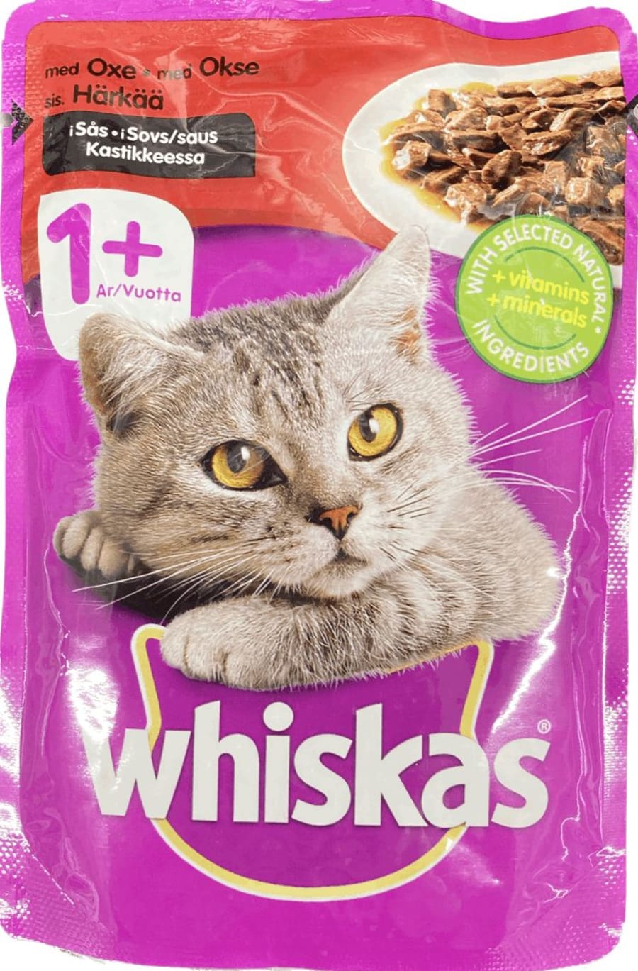 Whiskas 100 gr oksekod