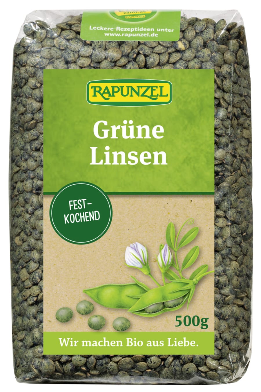 Rapunzel Grænar Linsubaunir Þurrkaðar