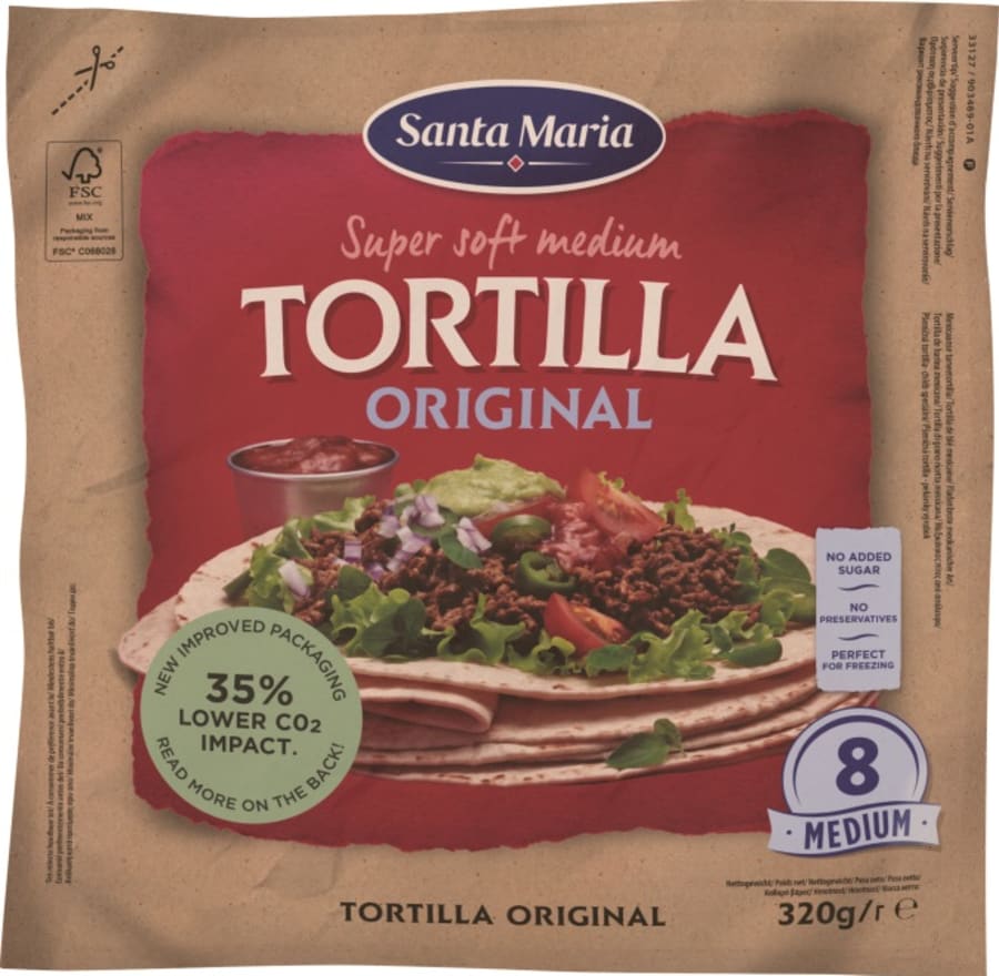 Soft Tortilla Original 8-Pack 320g