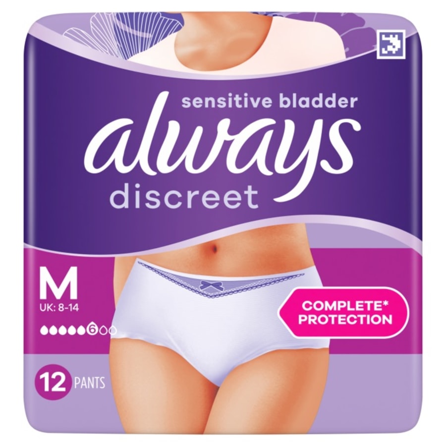 Always Discreet nærbuxur lágar medium 5 dropa 12stk