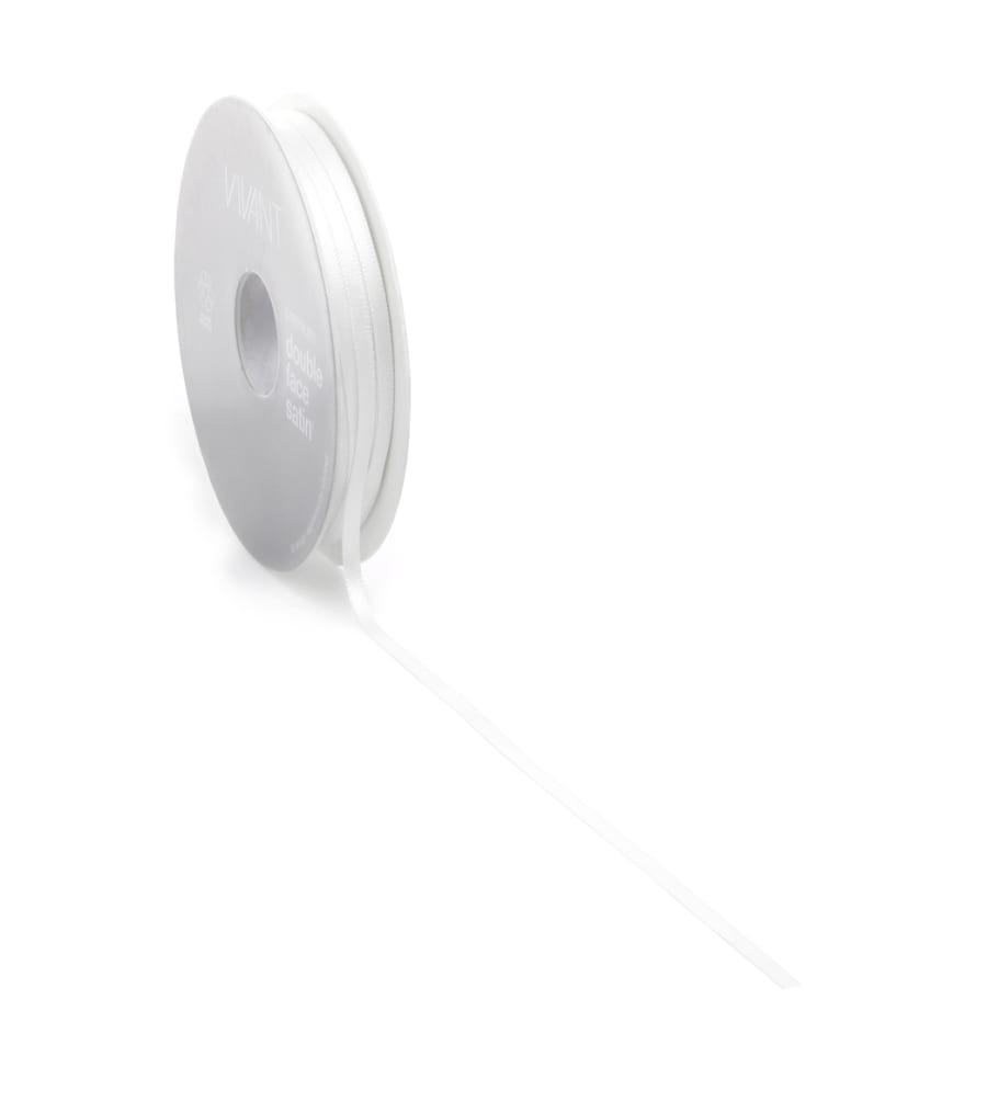 50mtr. Satin borði 3mm. White