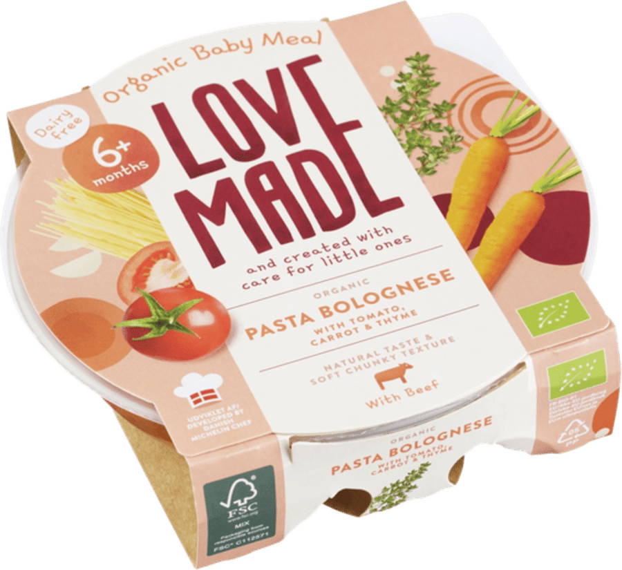 LoveMade barnamáltíð – Pasta Bolognese, 6+ mán (5)