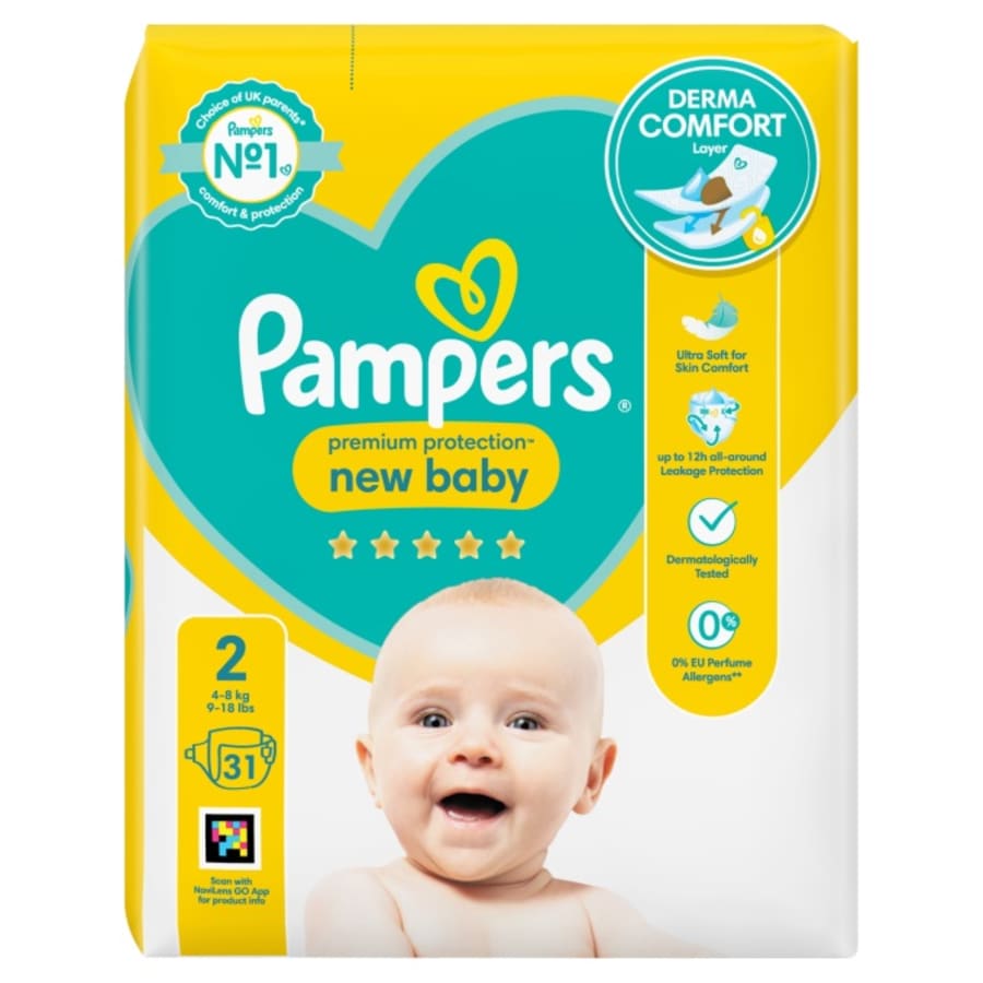 Pampers Premium Protection NB S2 CP 31stk 4-8kg