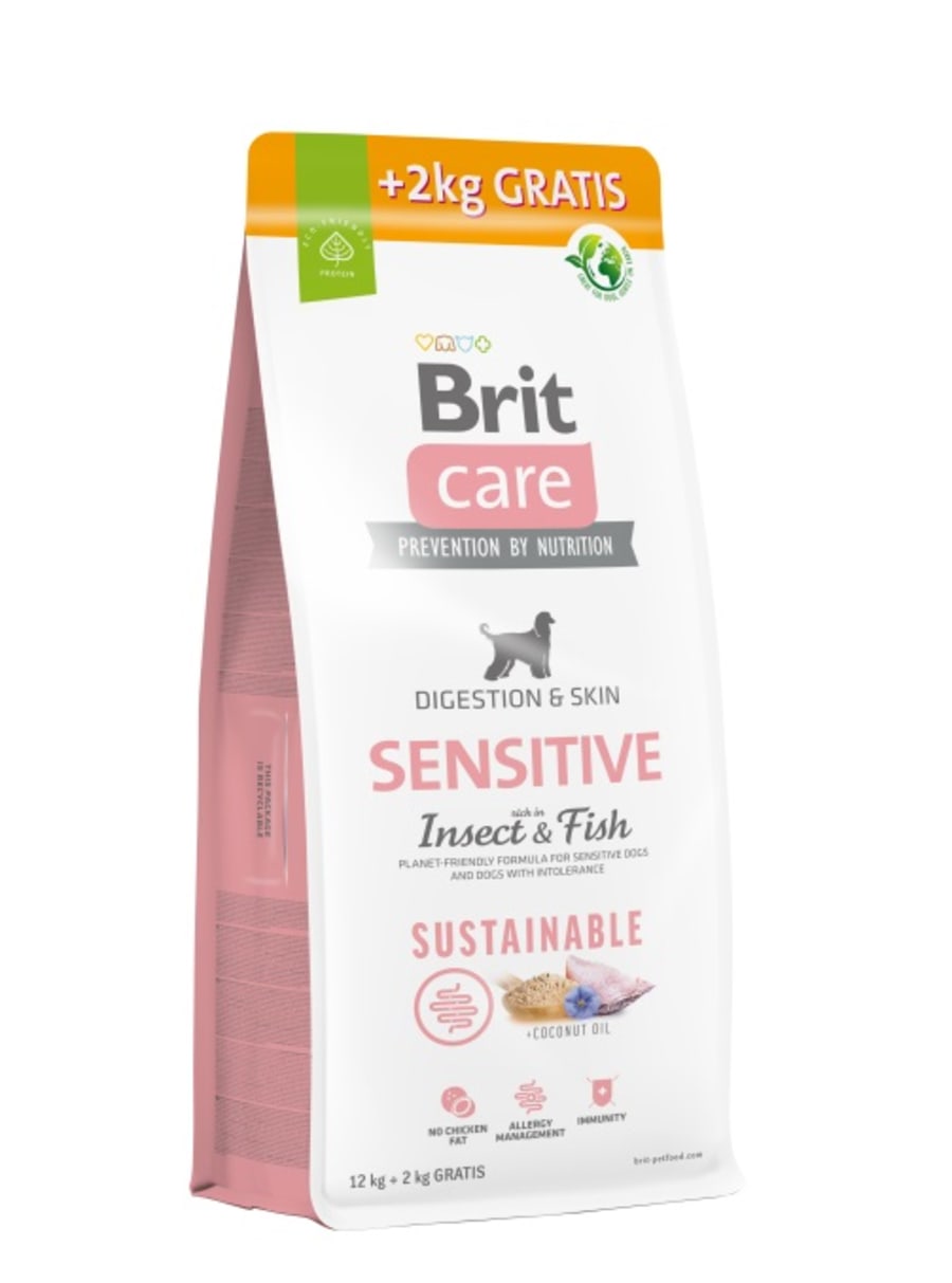 Brit Care Dog Sustain. Sensitive 12+2kg overfill