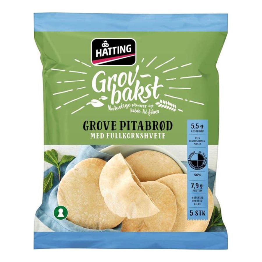 Hatting Pítubrauð Gróf 5 stk 16 pk/ks