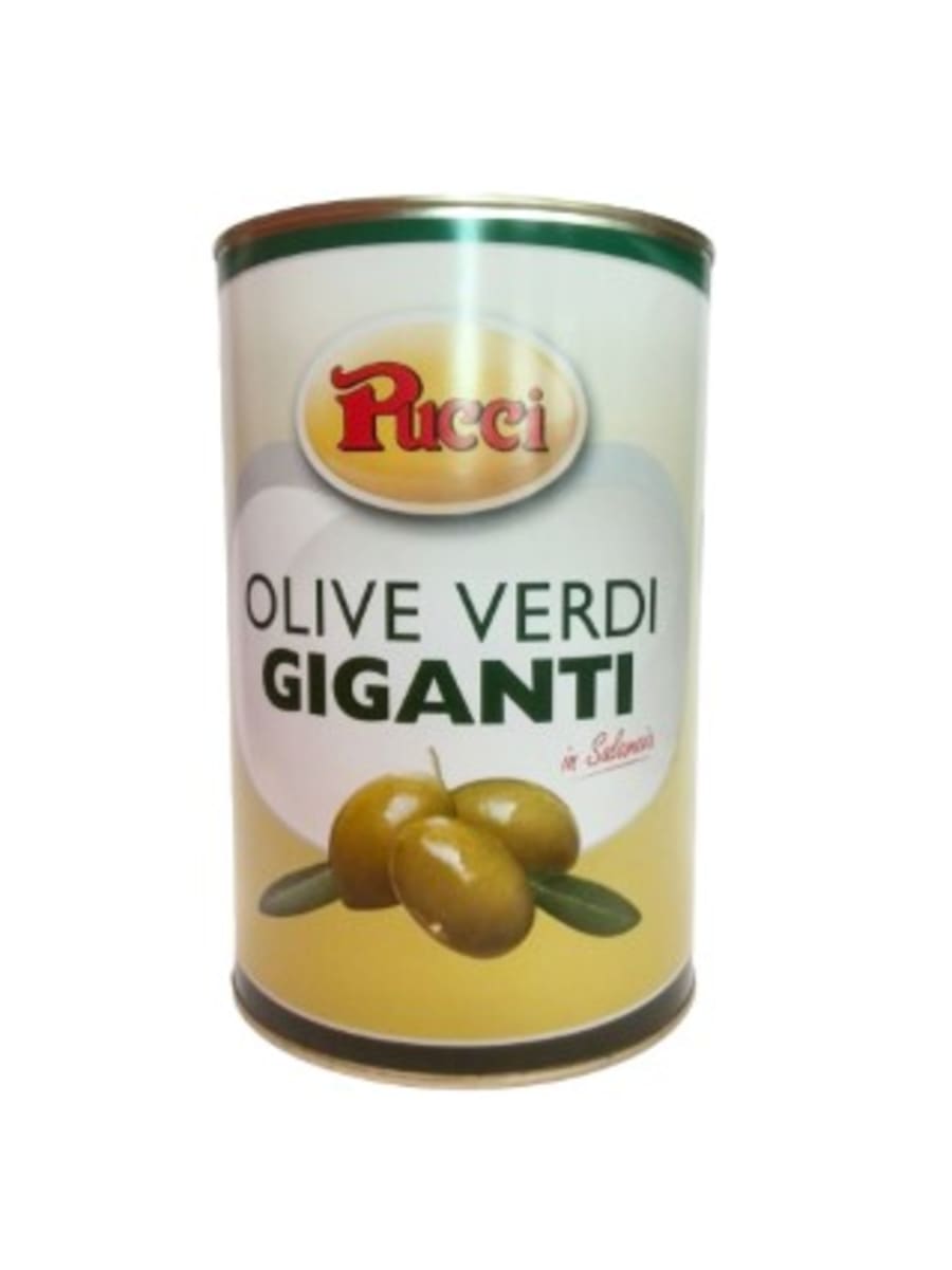 Ólífur stórar grænar Giganti m/steini 4kg