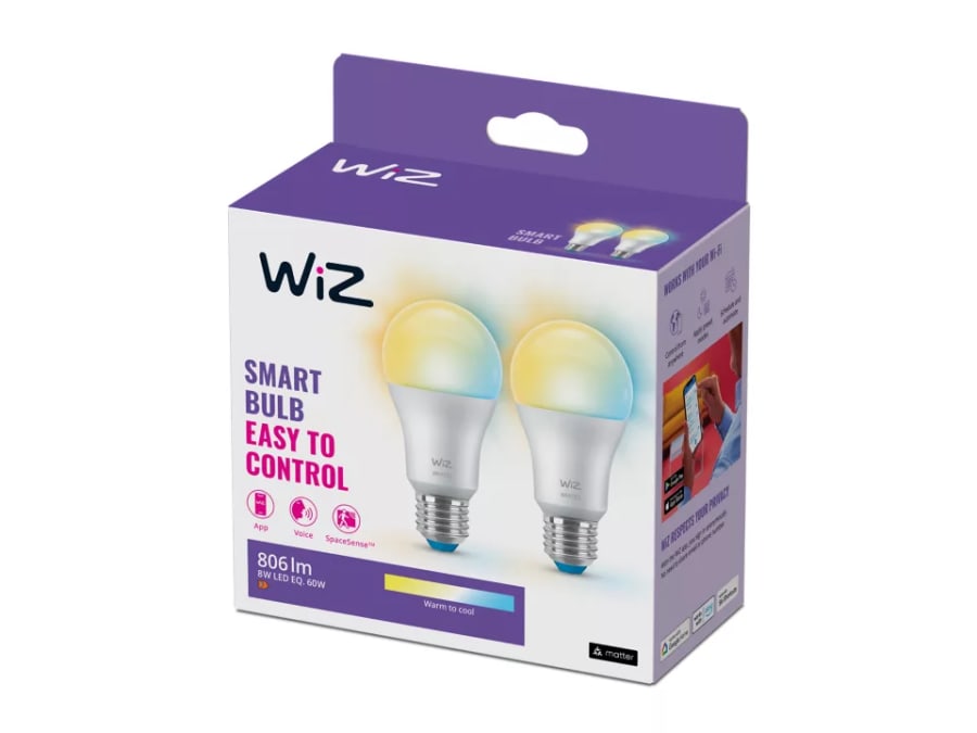 /WIZ almenn 60w E27 hvít 2 pack