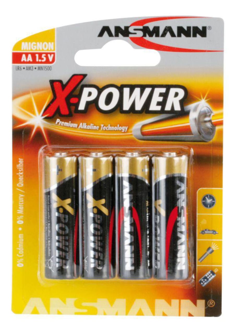 Ansmann AA Alkaline X-Power rafhlöður 4stk