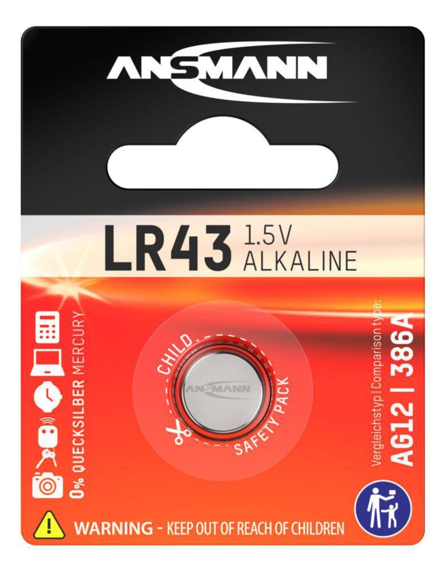 Ansmann LR43 Alkaline rafhlaða