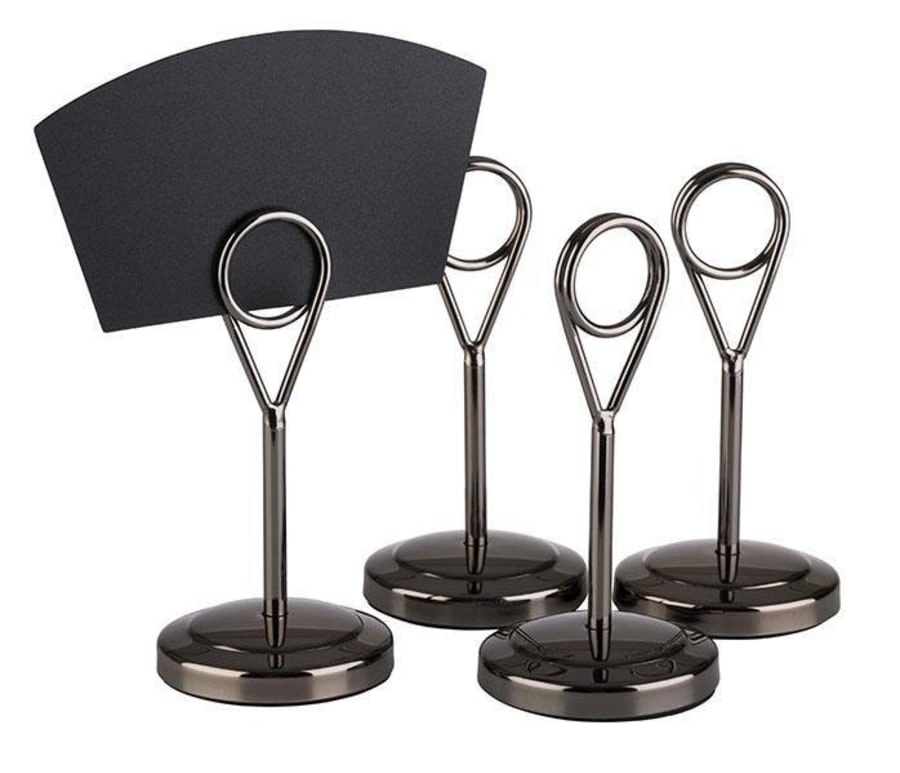 APS Borðamerkingar H:10,5cm 4stk black/gunmetal