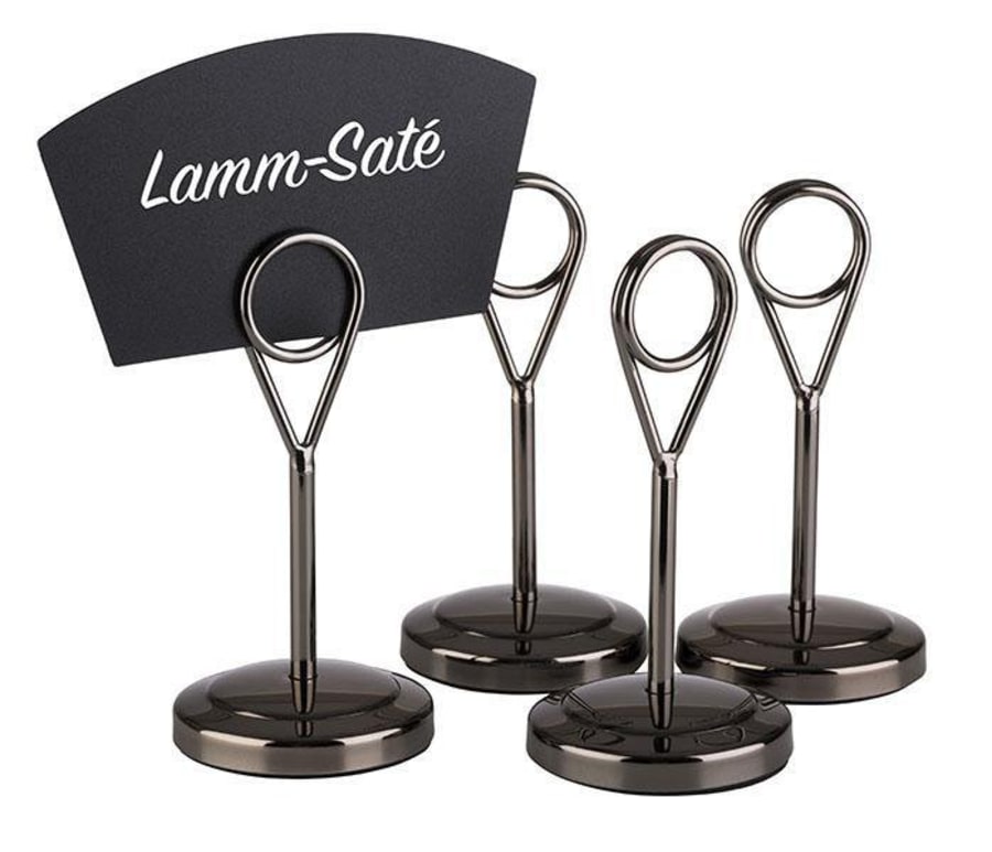 APS Borðamerkingar H:10,5cm 4stk black/gunmetal