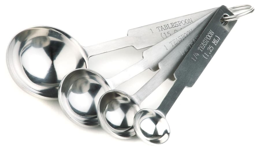 APS Mæliskeiðasett stál 4stk á hring