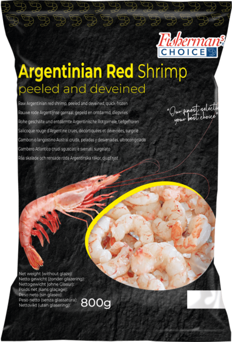 Argentínskar rækjur 16/20 10x800g