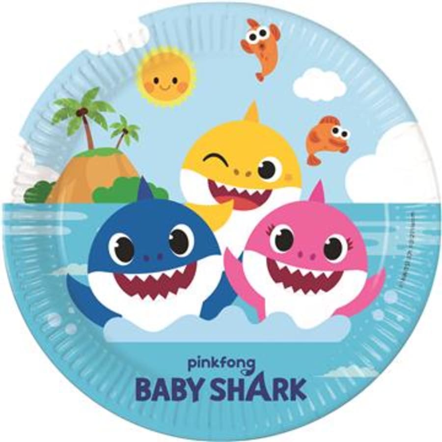 Baby shark pappadiskar 23cm 8stk (12)