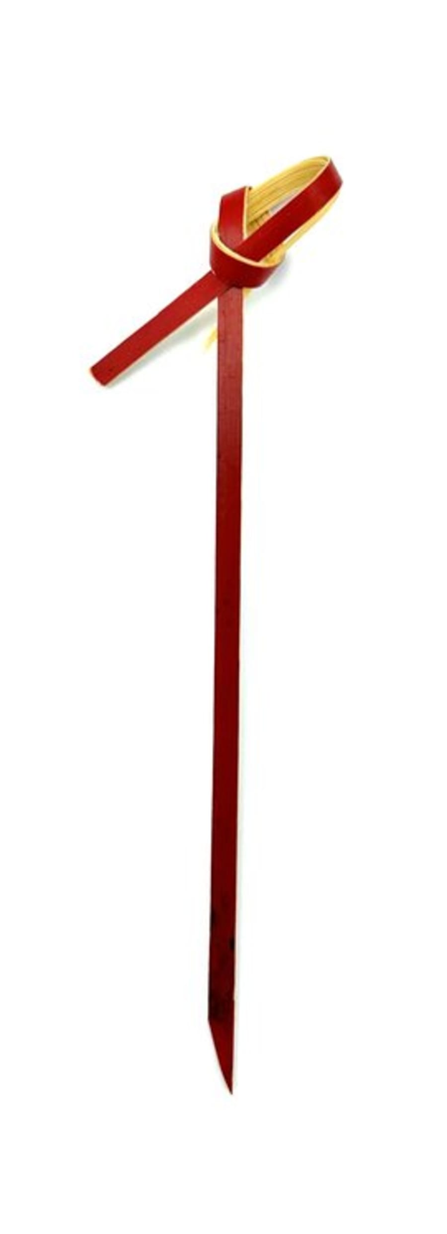 Bambuspinnar rauðir m/hnút 9cm 100stk