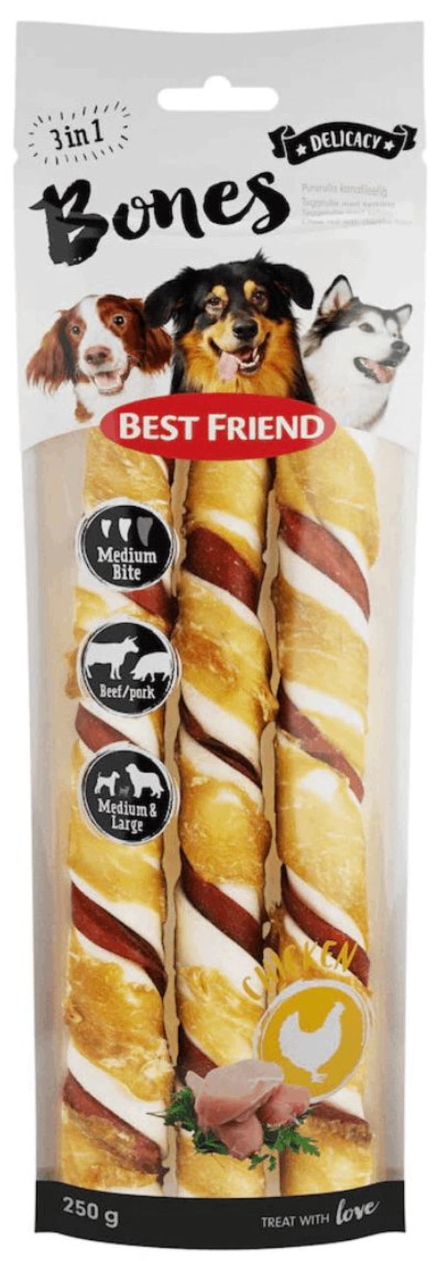 Best friend hundabein 3 stk