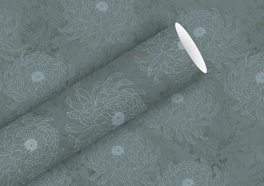 Braun Company Gjafapappír 2m x 70cm Coco grey