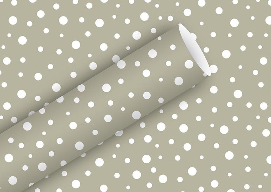 Braun Company Gjafapappír 2m x 70cm Polka Dots