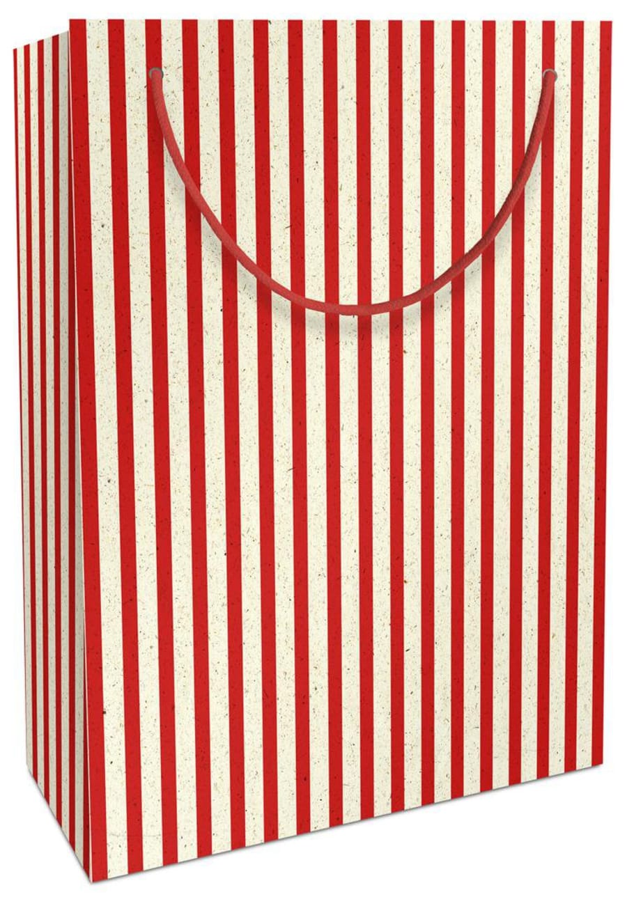 Braun Company Gjafapoki 23x33x11cm ByNature Red stripes