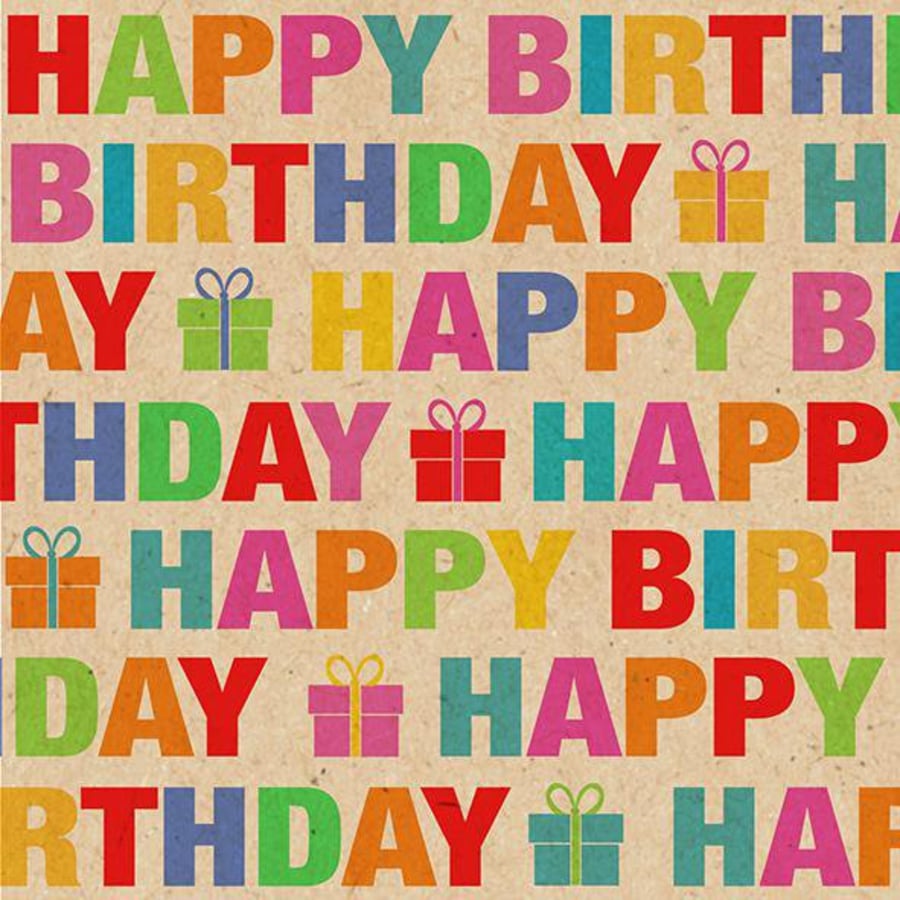 Braun Company Servíettur 3laga 20stk 33x33cm ByNature Birthday