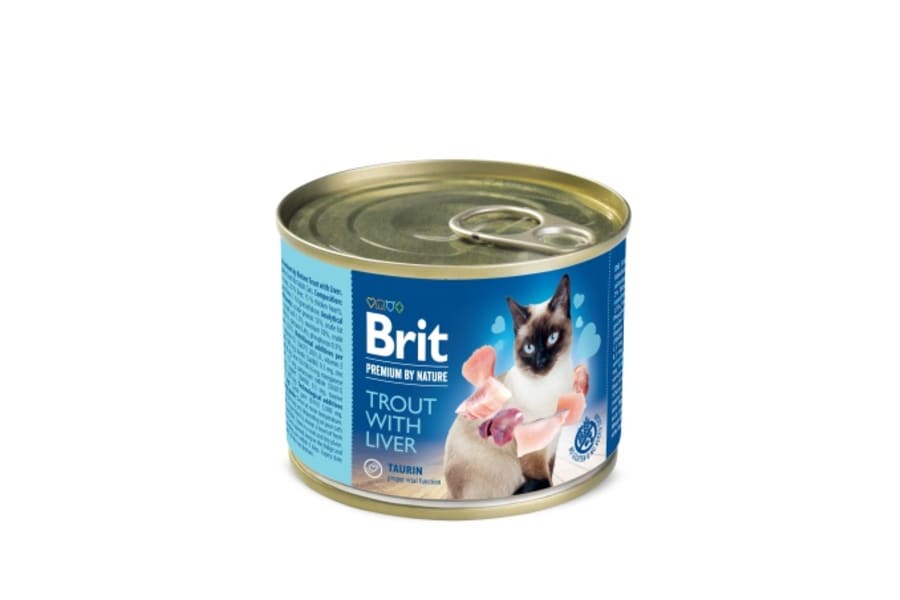 Brit Pcat paté dós Trout with Liver 200g