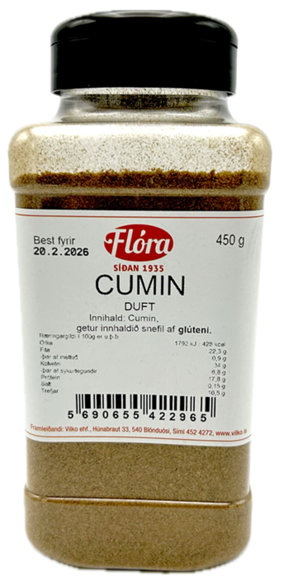 Broddkúmen/cumin malað 450g