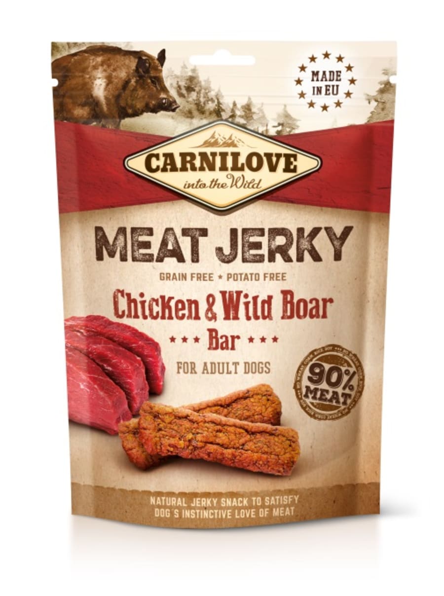 Carnilove Jerky Chicken & Wild Boar Bar 100g