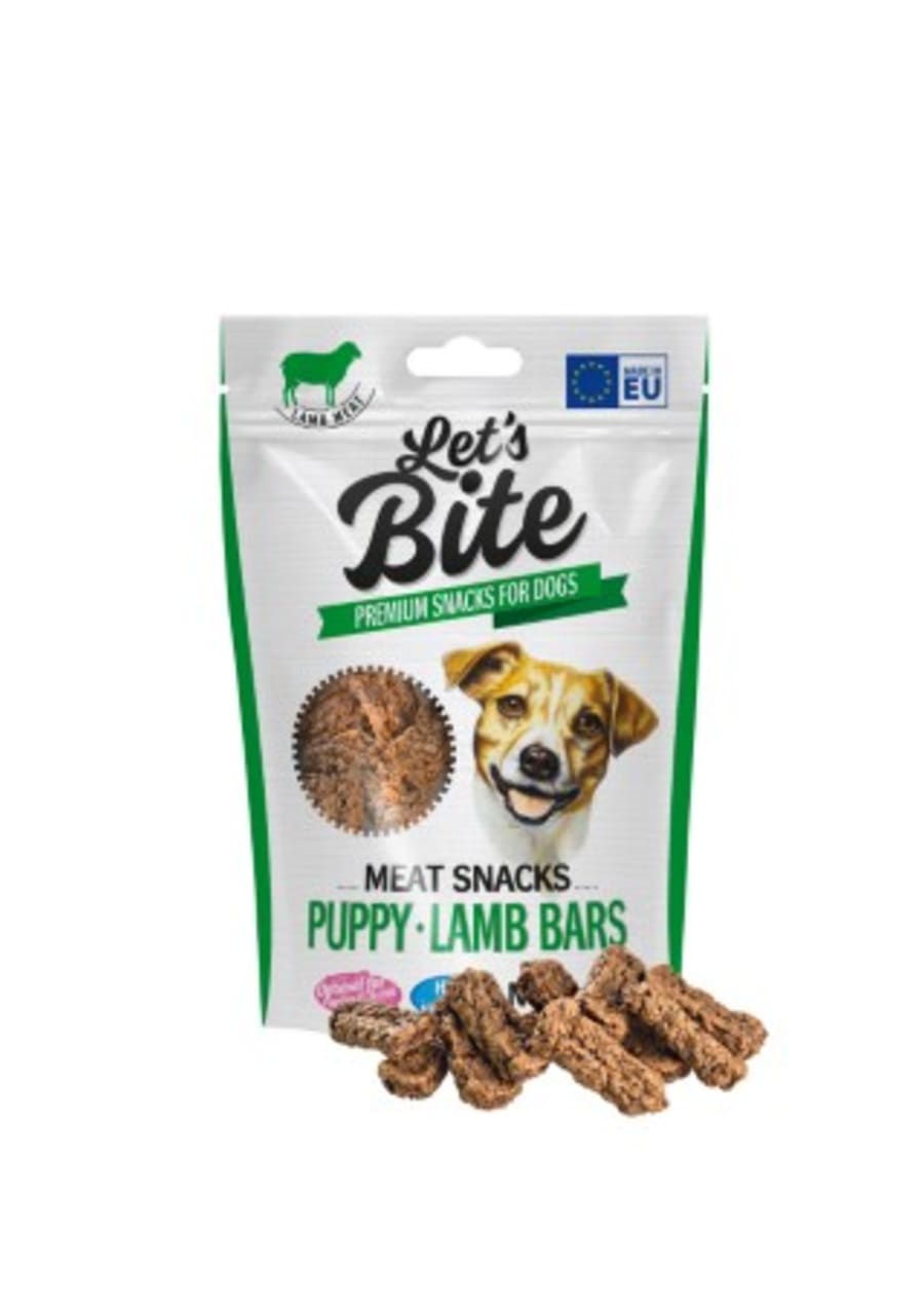 Lets Bite Meat Snacks. Puppy Lamb Bars 80 g