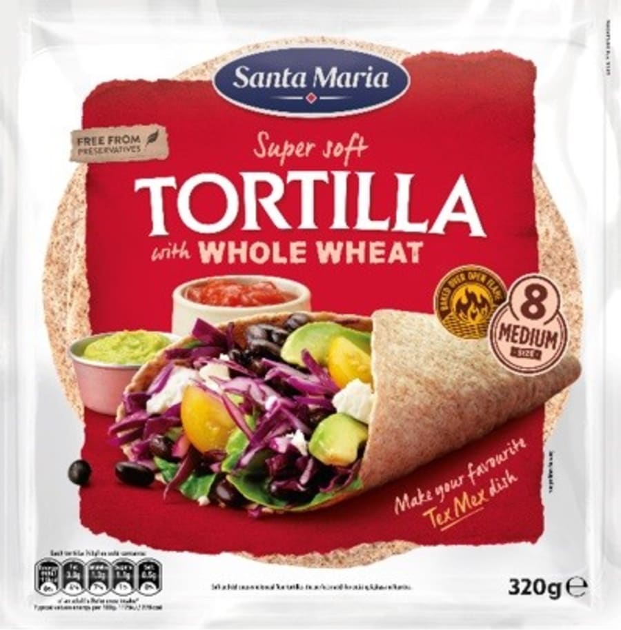 Heilhveiti tortilla 8 í pk