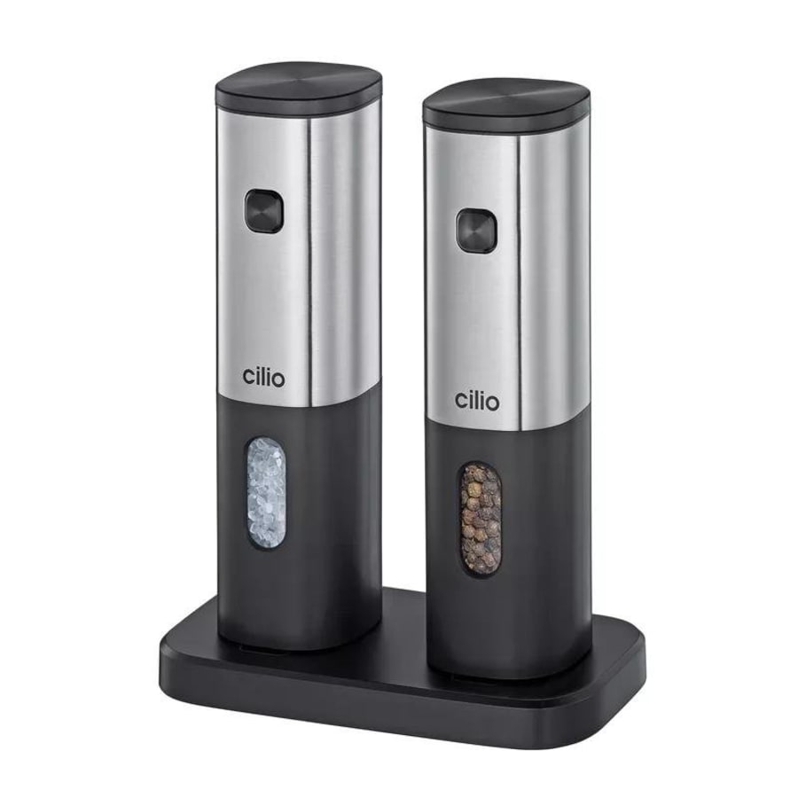 Cilio Pipar og saltkvörn hleðsla 2stk sett