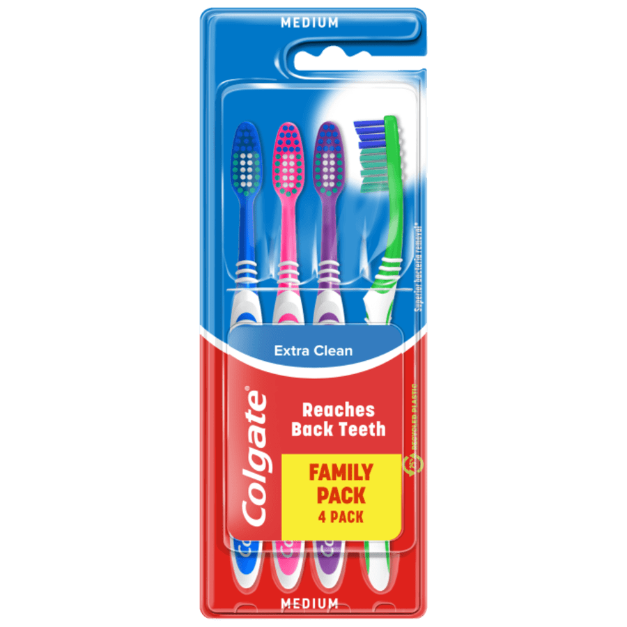 Colgate TB Extra Clean 4-pack Medium