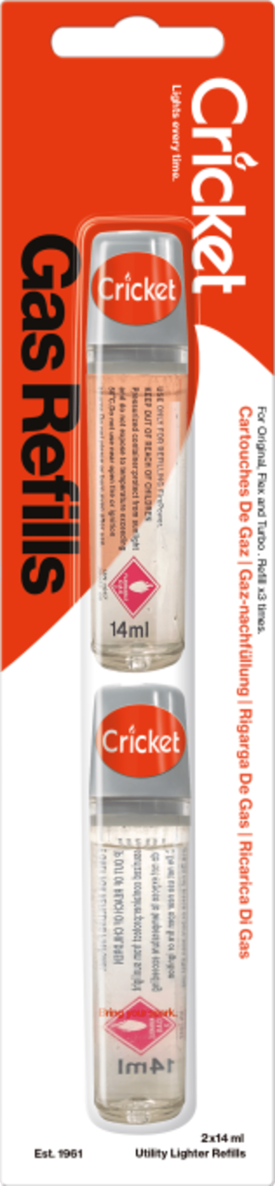 Cricket Gasáfylling 2x14ml