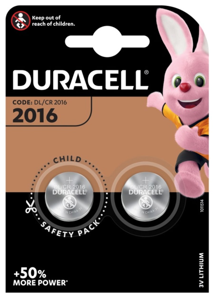 Duracell CR2016 2stk - 3V Lithium Coin