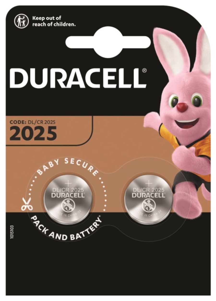 Duracell CR2025 2stk - 3V Lithium Coin