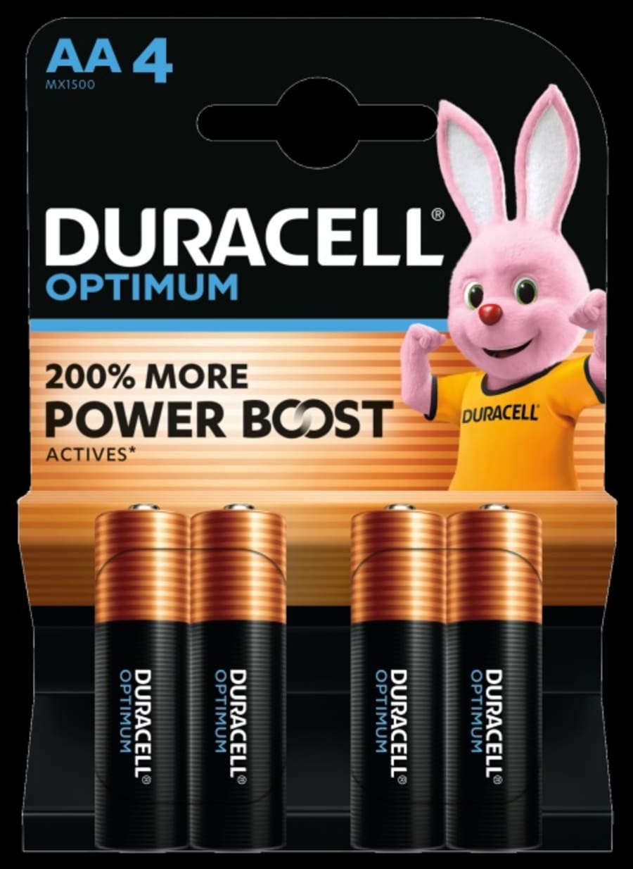 Duracell Optimum Power Boost 200% AA rafhlöður 4stk