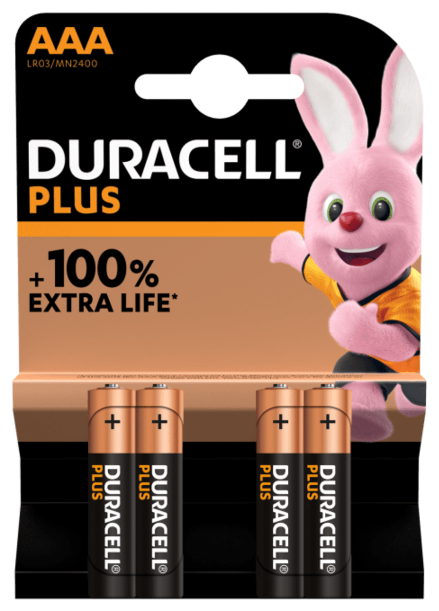 Duracell Plus 100% AAA 4stk