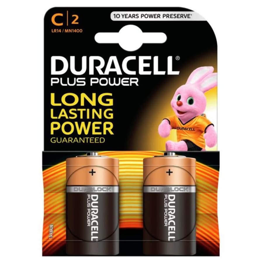 Duracell rafhlaða C 2stk