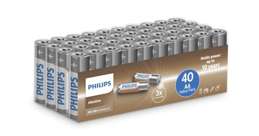 Rafhlöður alkaline AA 40 pack plastfilmað