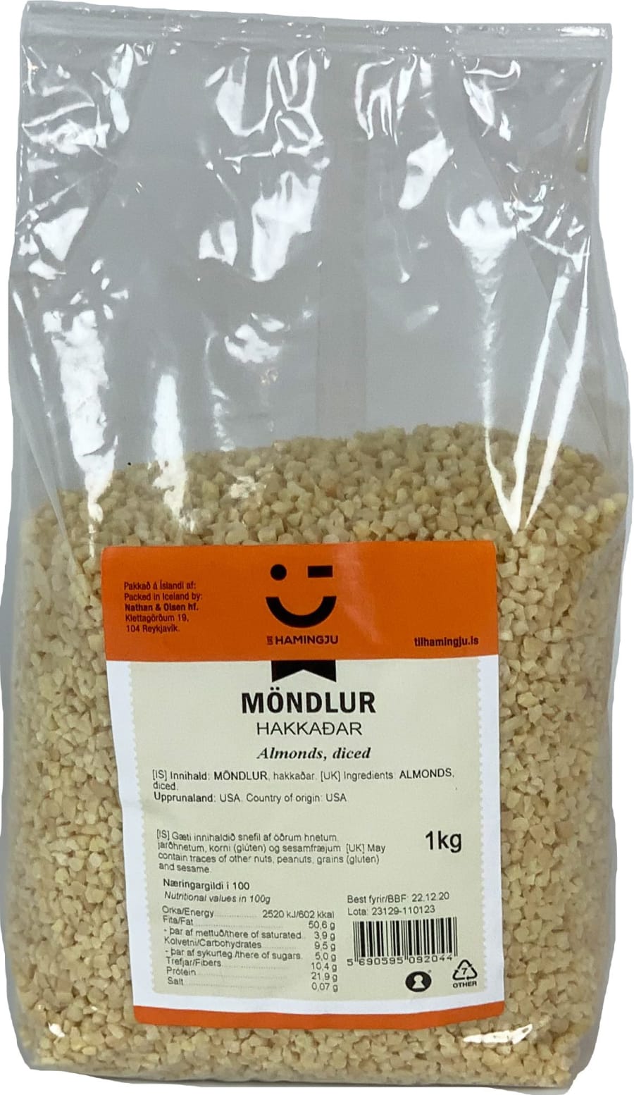 Ekran Möndlur hakkaðar 1kg (6)