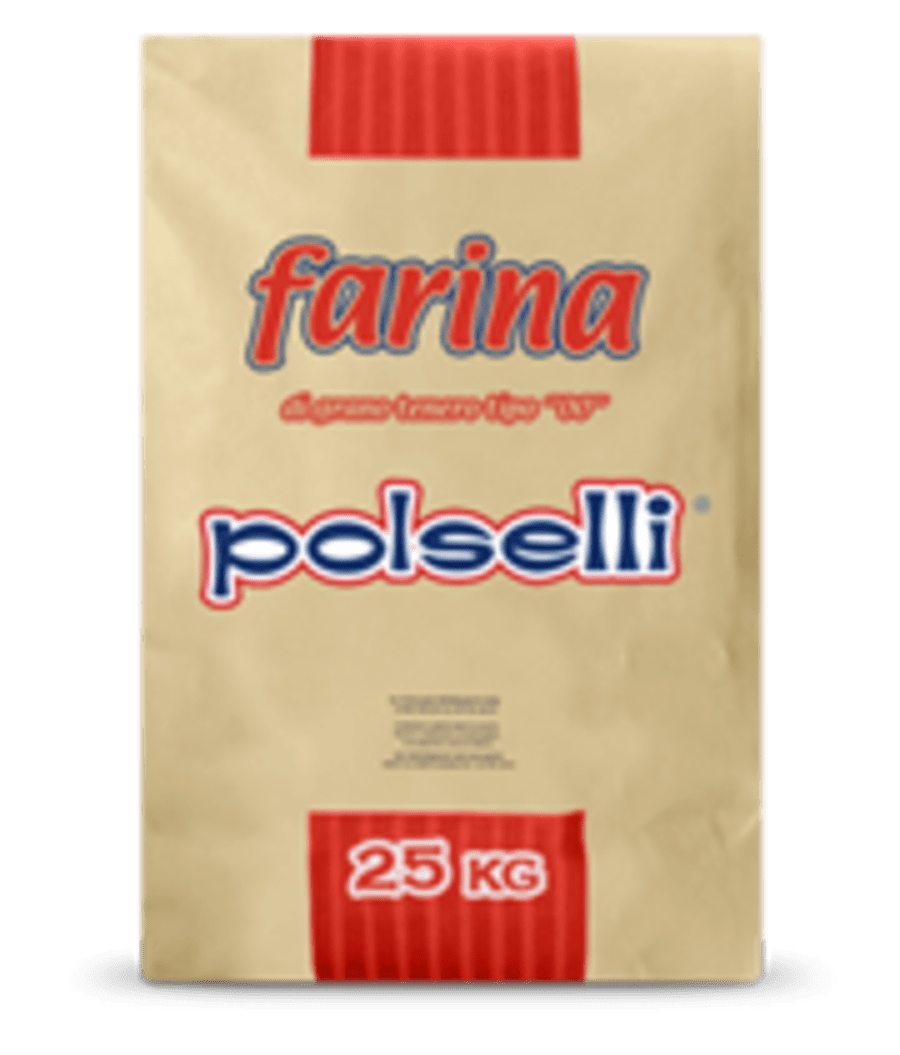 Polselli hveiti 00 red stripe 25kg