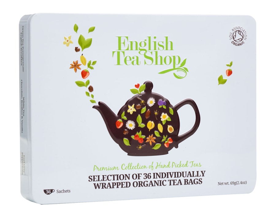 English Tea Shop Luxury White Tin