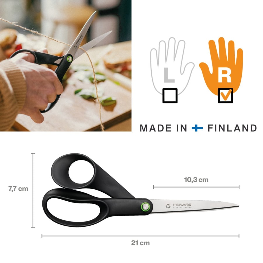 Fiskars FUNCTIONAL FORM skæri almenn 21cm svört