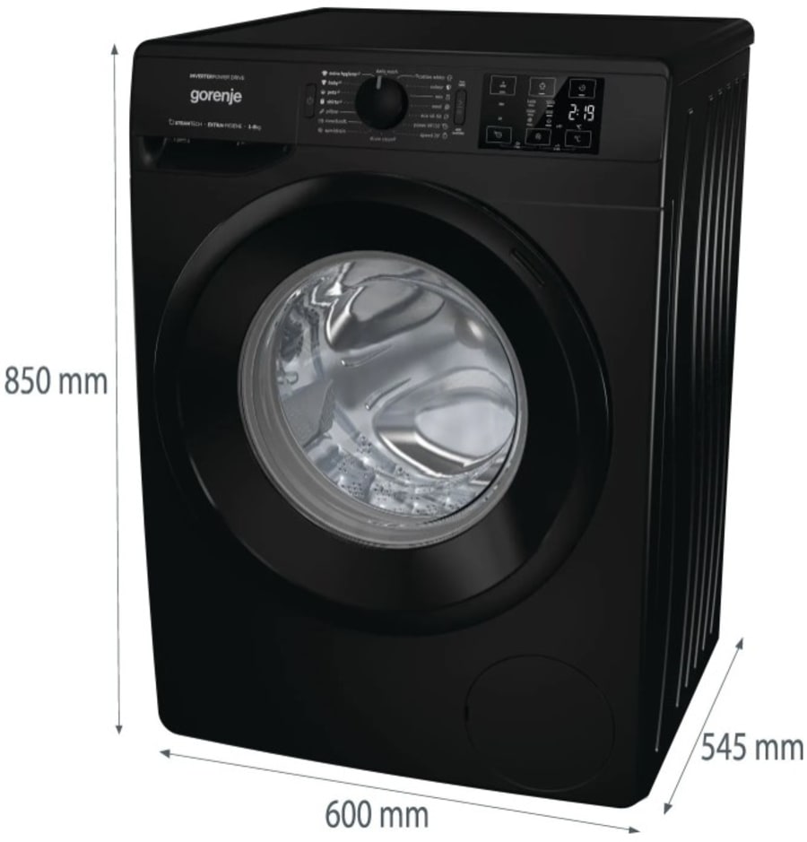 Gorenje þvottavél svört 8 kg. - 1400 sn.