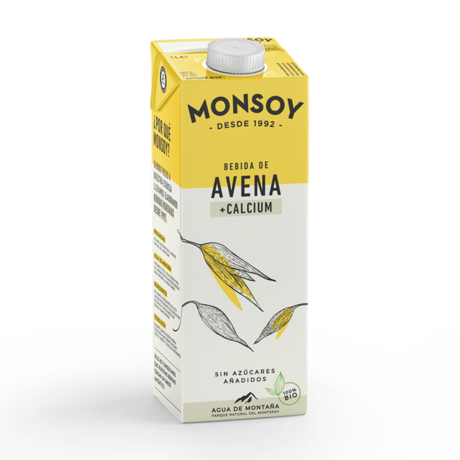 Haframjólk Monsoy lífræn kalkbætt 1ltr