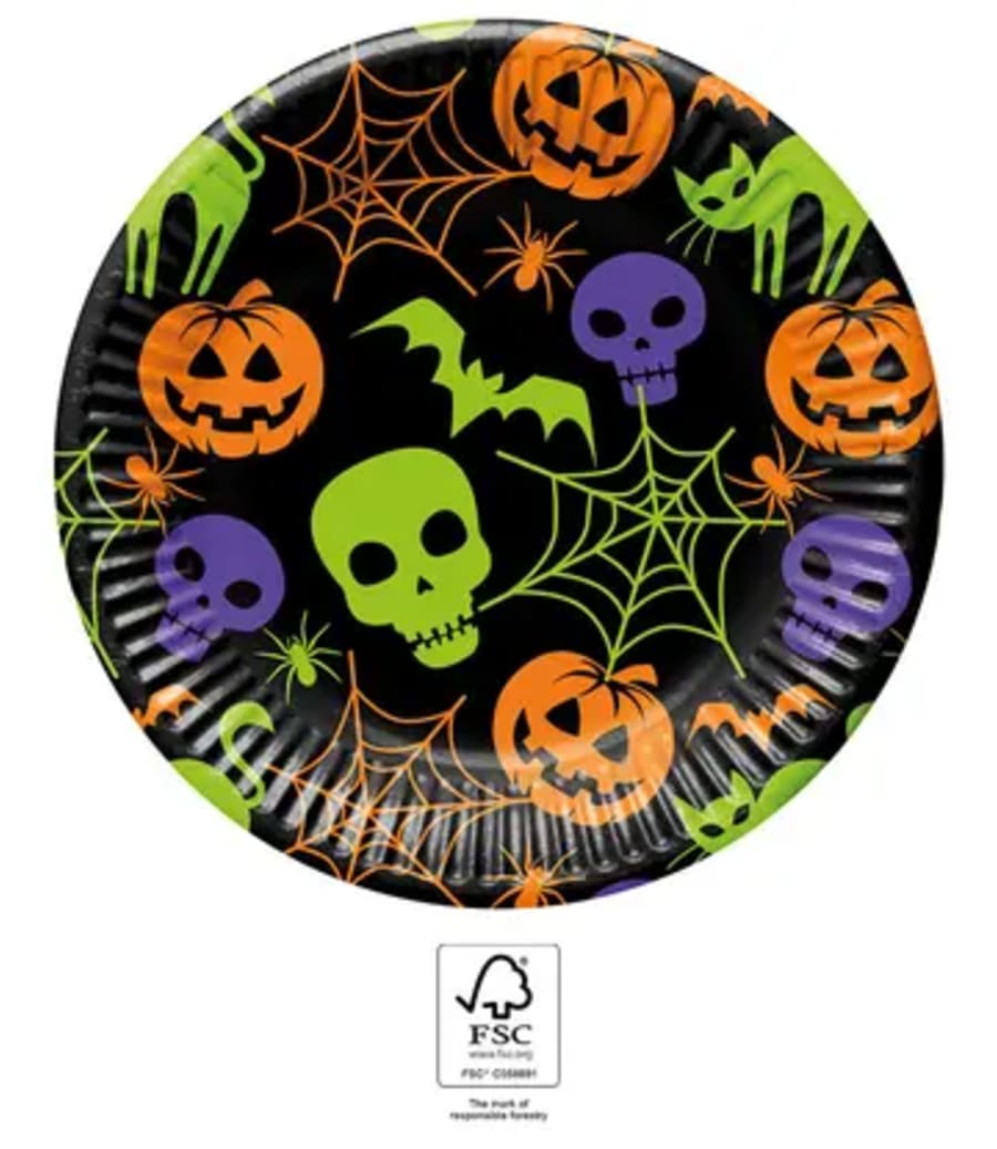 Halloween pappadiskar 23cm 8st (12)