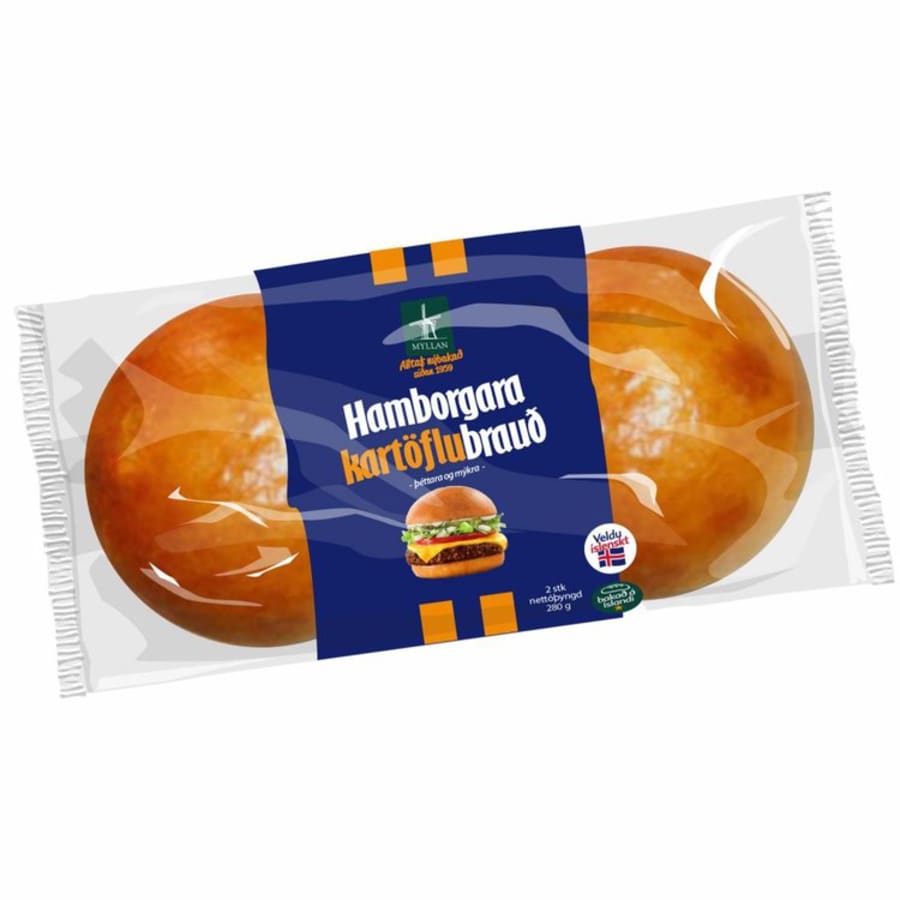 Hamborgarabrauð - kartöflu 10,5 cm 32stk