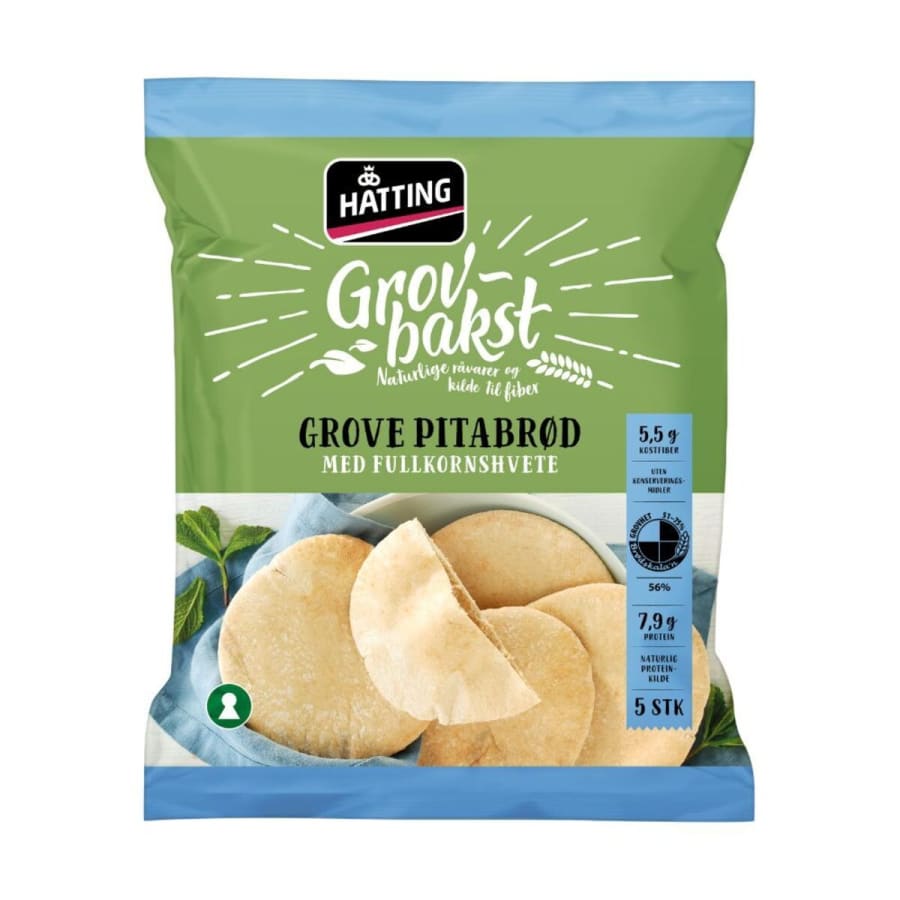 Hatting Pítubrauð Gróf 16x5 st 400 gr