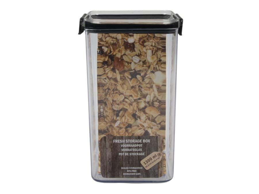 Hit Box plast með plast smellu loki 1300ml